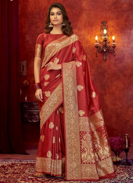 Maroon Colour Rajyog Rajpath Alkeh Silk New Latest Designer Soft Banarasi Silk Saree Collection 26001
